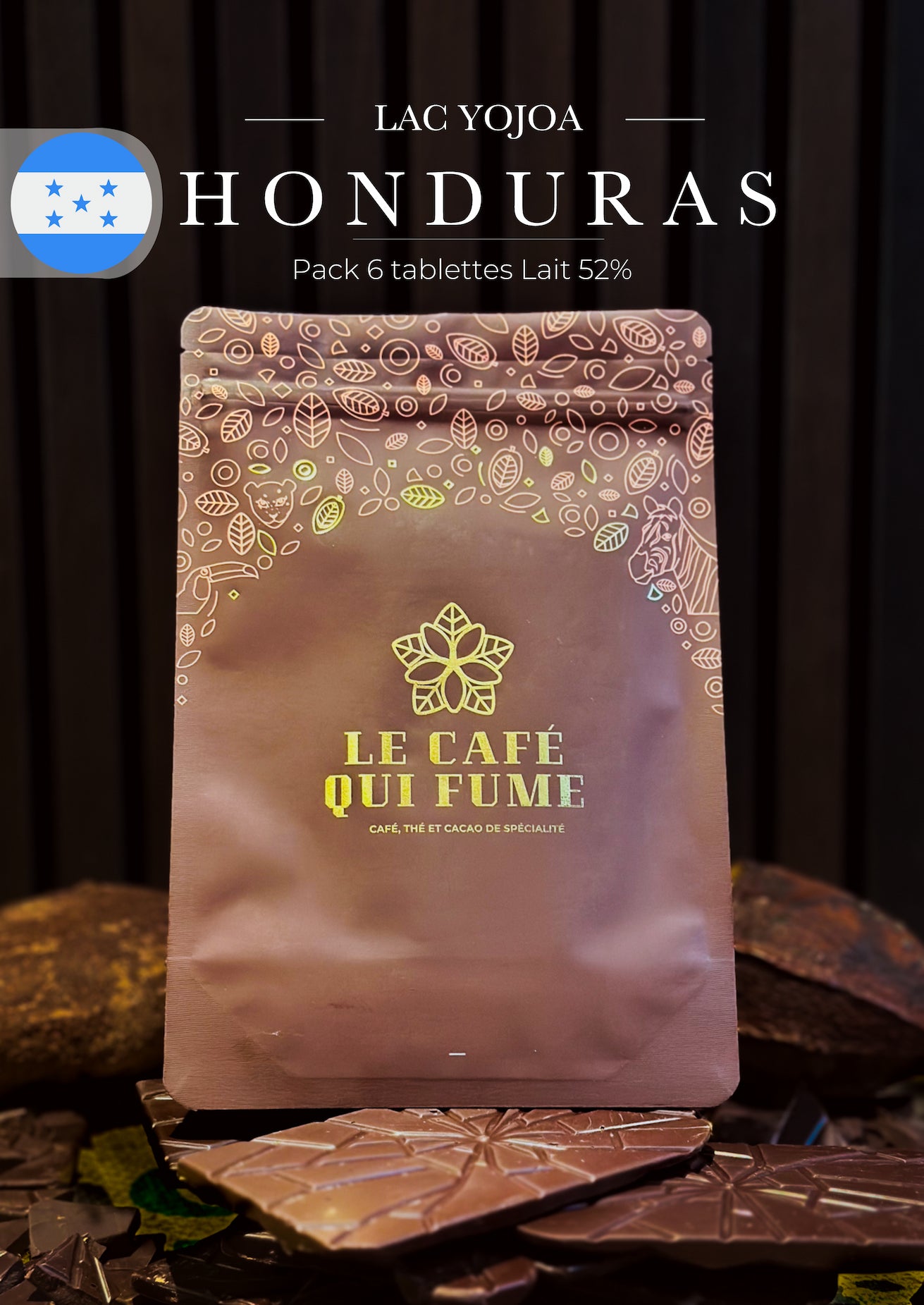 Tablette Lait 52% Honduras Lac de Yojoa