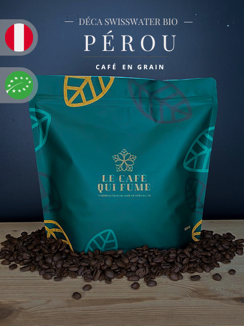 décaféiné en grain ou moulu BIO du Pérou
