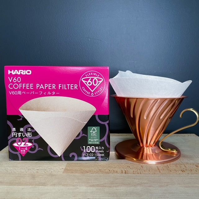 Porte filtres à café V60 Hario en Cuivre – Le café qui fume