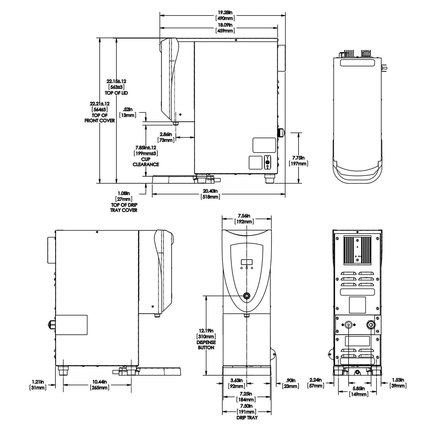 Dimension BUNN H3 - Le café qui fume