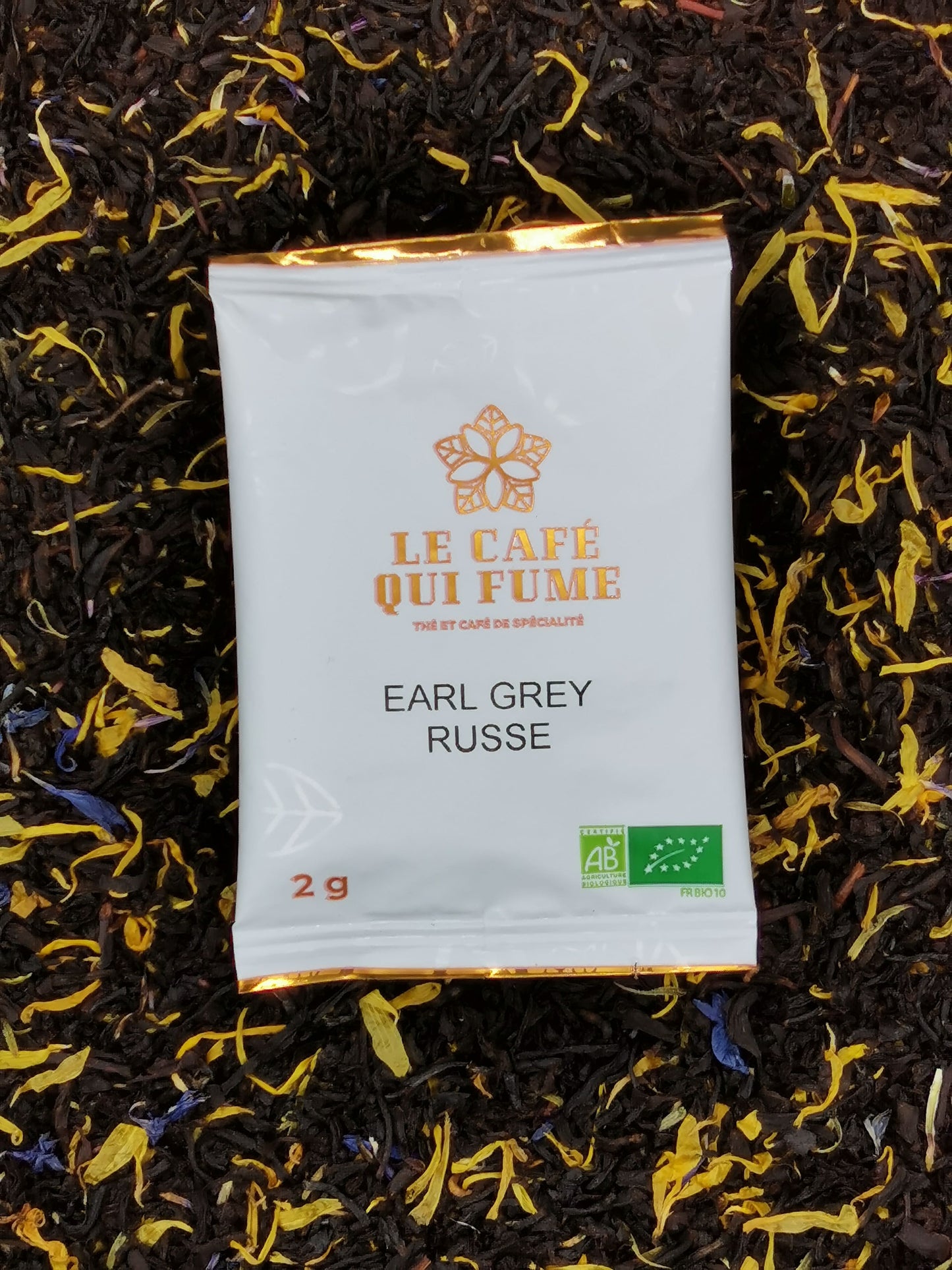 sachet de thé individuel d'earl grey russe