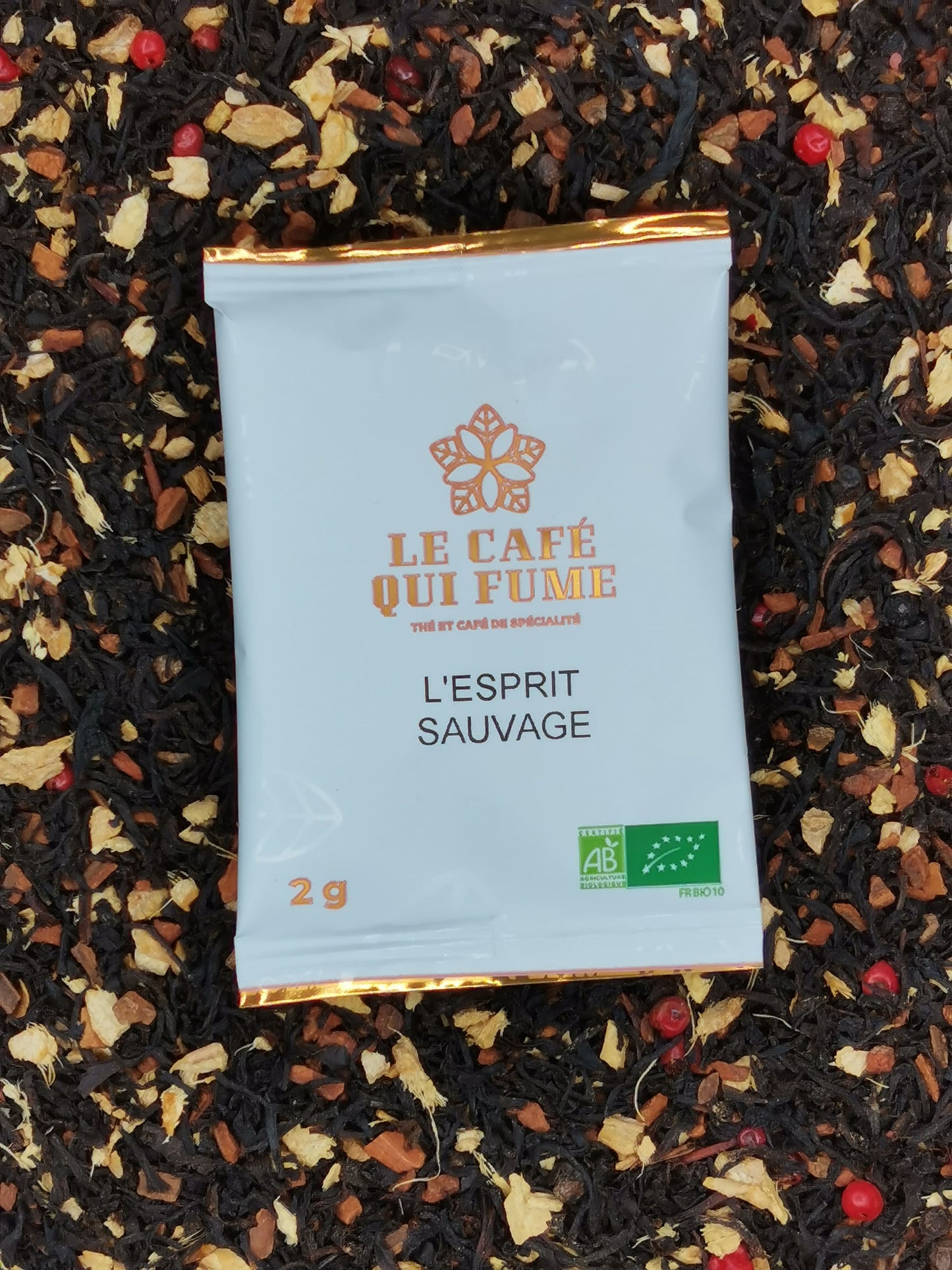 sachet individuel de thé noir épicé
