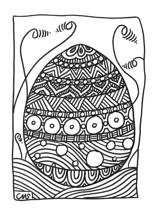 dessin d'un oeuf de Paque