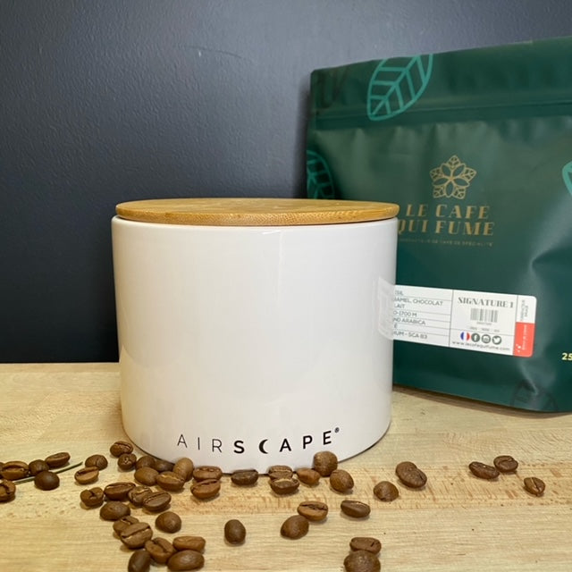 Boîte de conservation céramique Airscape – Le café qui fume