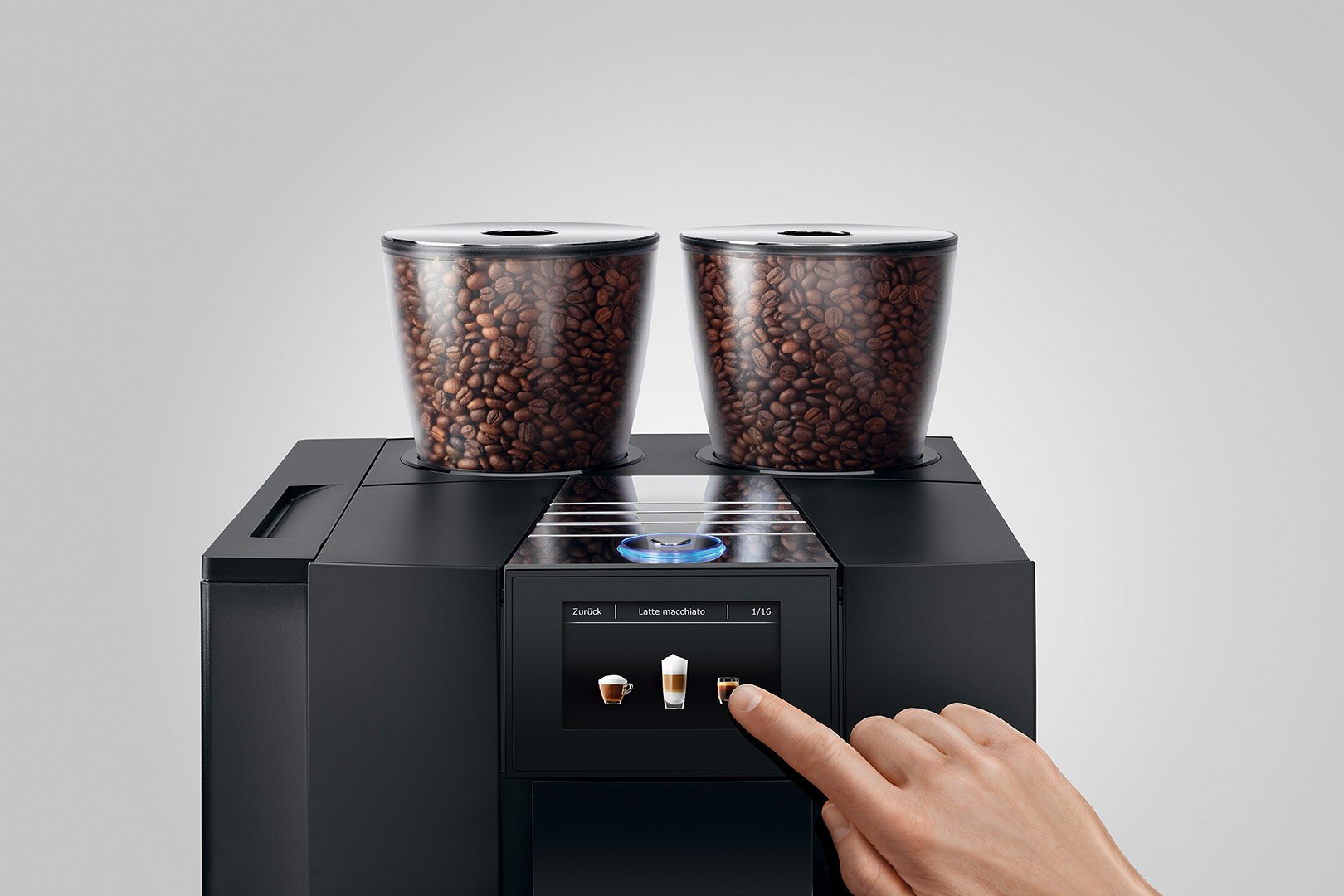 Machine à café avec 2baques à grain