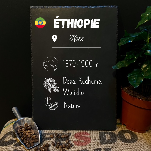 Café en grain d'éthiopie - le café qui fume